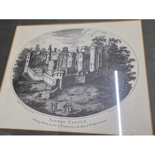 276 - Collection of 7 x Framed Prints of 1785 Paintings of Castles, (Approx. 35 x 32cm), (7)