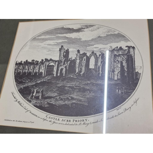 276 - Collection of 7 x Framed Prints of 1785 Paintings of Castles, (Approx. 35 x 32cm), (7)