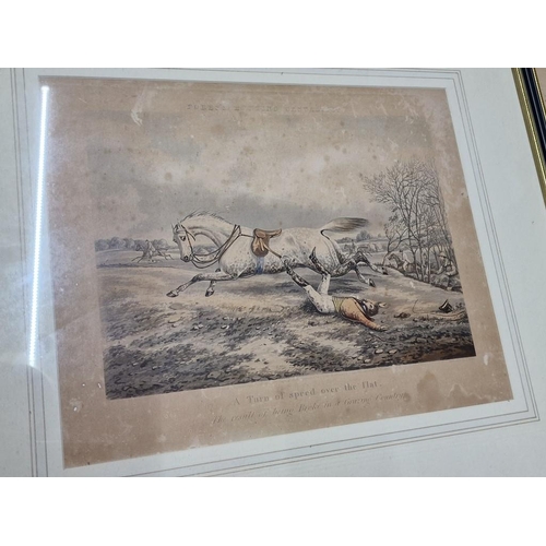 277 - 2 x Framed Engravings Titled 'Fores's Hunting Casualties', Drawn by H Aiken, Engraved by J Harris, (... 