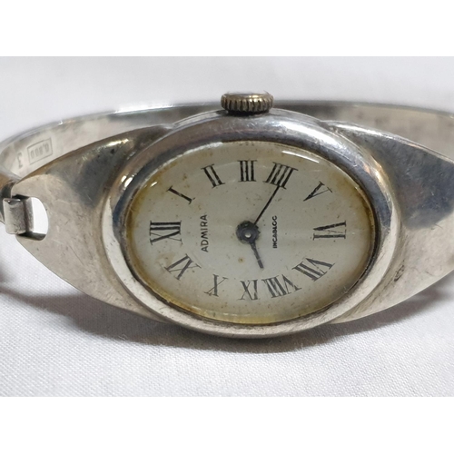 160 - Vintage Solid Silver Hallmarked S800 Admira Ladies Watch, Manual Wind, Total Weight 38.8grm *Basic T... 