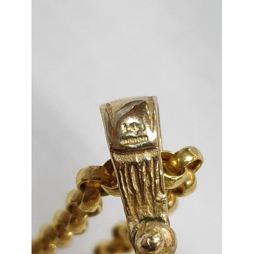 291 - 9ct Gold Hallmarked Jester / Clown Figure Pendant on 9ct Gold Hallmarked Chain, Total Weight 22.9grm... 