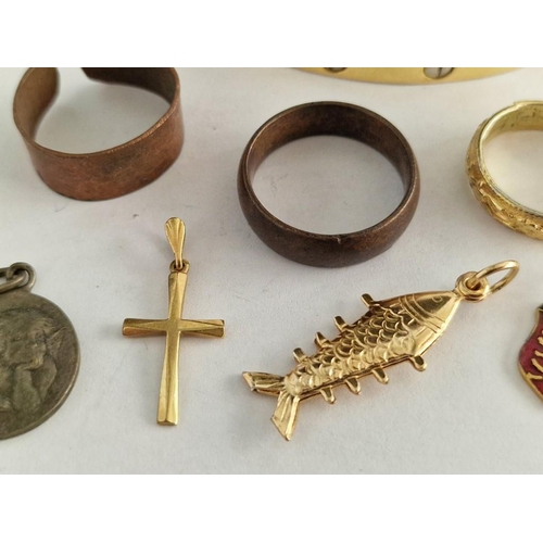 148 - Collection of Assorted Jewelery Items; Incl. Cartier Style 'Love' Bangle Bracelet, 4 x Rings, Butter... 