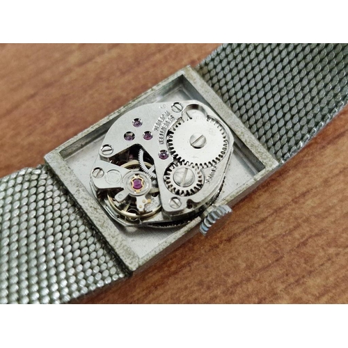 151 - Vintage Ladies Montine of Switzerland Wrist Watch, Silver Colour with Integrated Bracelet Strap, Man... 