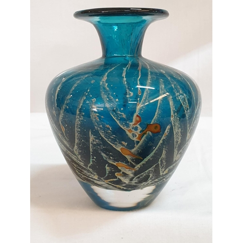 299 - Collection of 5 x Mdina Glass Vase, Made in Malta (H:14cm, H:12.5, H:12cm, H:8cm and H:9cm)