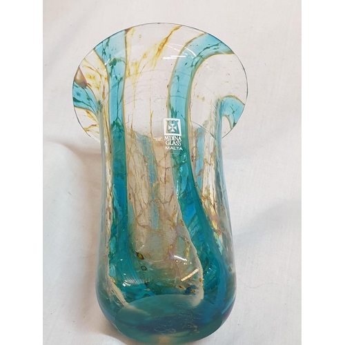 299 - Collection of 5 x Mdina Glass Vase, Made in Malta (H:14cm, H:12.5, H:12cm, H:8cm and H:9cm)