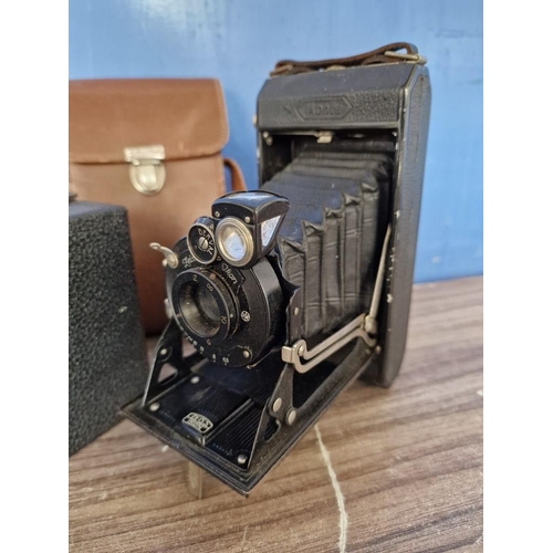 138B - 3 x Vintage Cameras; Zeiss Ikon Folding / Bellows Camera, Portrait Hawkeye Box Camera and Franka 35m... 