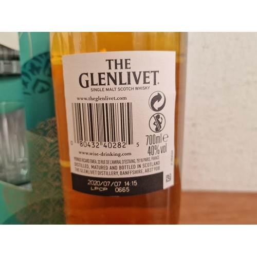 9A - The Glenlivet 12 Year Single Malt Scotch Whisky Gift Set, 700ml, 40%, with 2 x Glasses in Presentati... 