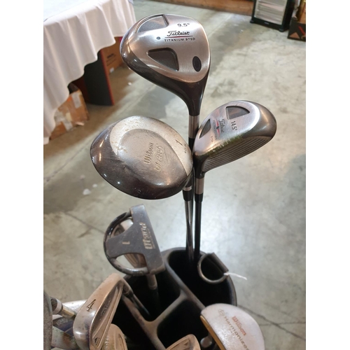 380 - Golf Club Set in Carry Bag (Titleist, Wilson, Dunlop and Others)