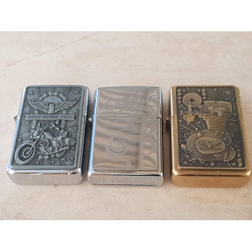 298 - Collection of 12 x Zippo Style Lighter in Various Pattern Colour and Brand