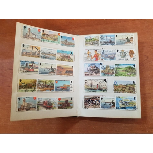 302 - Retro Style Small Stamp Book with Large Collection of Vintage Isle of Man Stamps