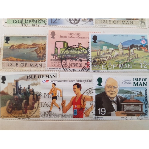 302 - Retro Style Small Stamp Book with Large Collection of Vintage Isle of Man Stamps