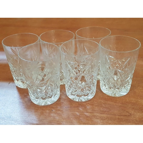 365 - Various Hand Cut Lead Crystal Glasses inc; Water Glasses, Sherry Glasses, Liquor Glasses, Shot Glass... 