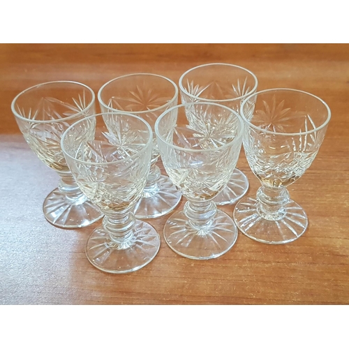 365 - Various Hand Cut Lead Crystal Glasses inc; Water Glasses, Sherry Glasses, Liquor Glasses, Shot Glass... 