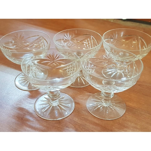 370 - Large Collection of Assorted Crystal Glasses inc; Champagne, Sherry, Brandy (18pcs)