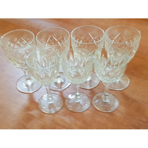 370 - Large Collection of Assorted Crystal Glasses inc; Champagne, Sherry, Brandy (18pcs)