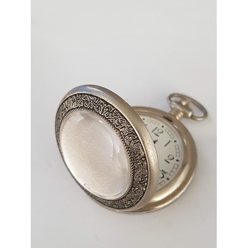 157 - Various Retro Pocket Watches in Different Pattern, Style, Sizes (1 x Missing Chain)