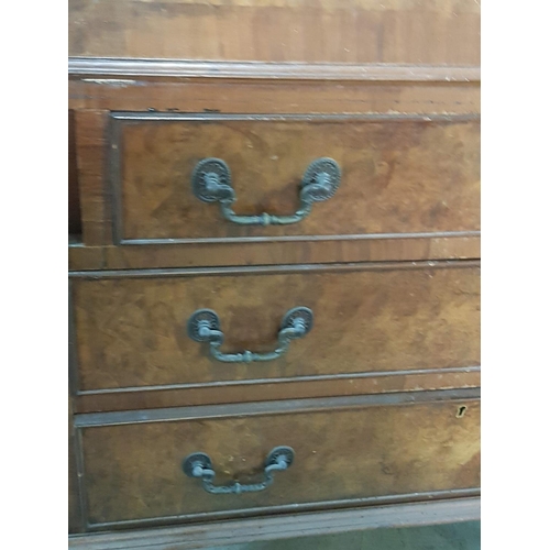 94 - Vintage Queen Anne Style Bureau with 3 - Drawers Bellow A Fall Front with a Fitted Pigeon Hole Inter... 