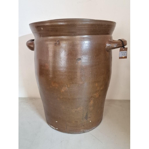 133 - Large Twin Handled Vintage German Crockpot, (Approx. H: 48cm, Ø: 38cm)