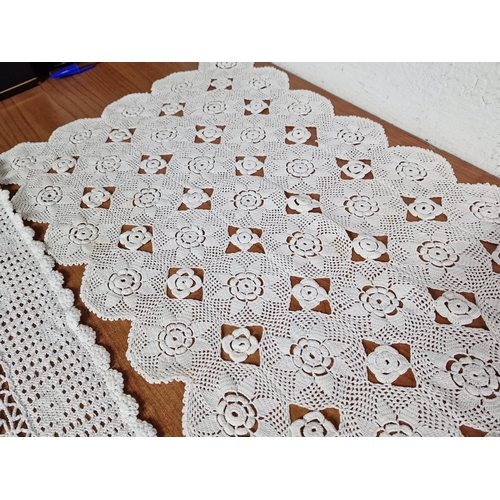 139 - 2 x Handmade Lefkara Style Decorative Lace Table Runners, (Approx. 100 x 30cm), (2)