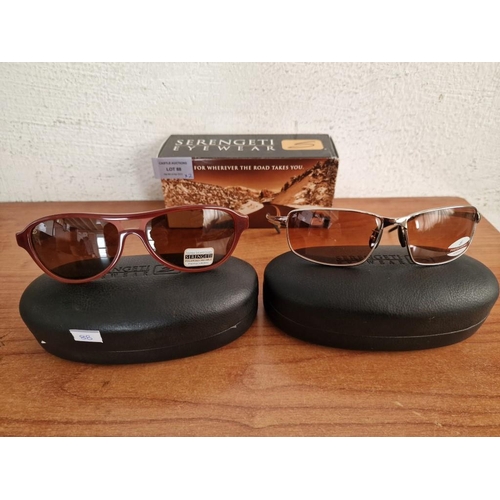 88 - 2 x Pairs of Serengeti Sunglasses (Polarized and Photochromic) in Cases & Box, Unused, (2)