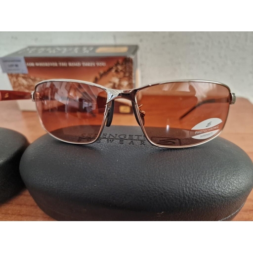 88 - 2 x Pairs of Serengeti Sunglasses (Polarized and Photochromic) in Cases & Box, Unused, (2)