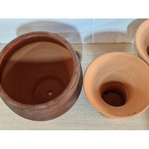 101 - Collection of 4 x Assorted Terracotta Garden Pots / Planters, (Tallest Approx. H: 25cm), (4)