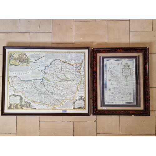 109 - Framed Map of England, Titled 'The Silver Map of Great Britain, Authorised and Issued by the Council... 