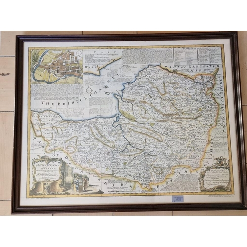 109 - Framed Map of England, Titled 'The Silver Map of Great Britain, Authorised and Issued by the Council... 