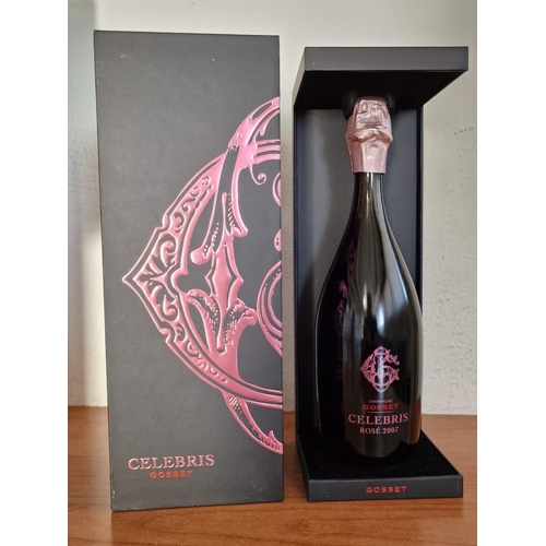 112 - Gosset Celebris Rose 2007 Champagne, Extra Brut, 750ml, 12%, in Original Presentation Box