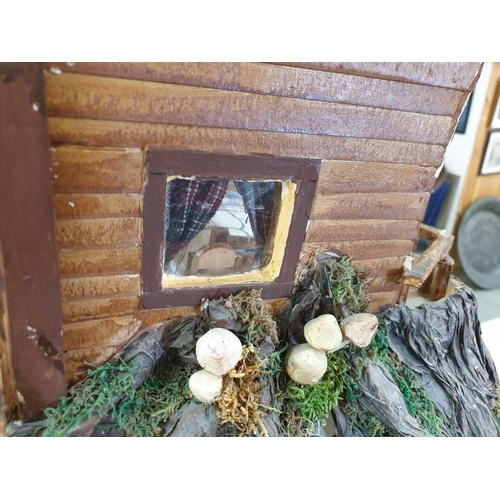 121 - Rustic Hobbit Doll House, Hand Made (DIY) Mini Hobbit House (Approx 82 x 63cm)