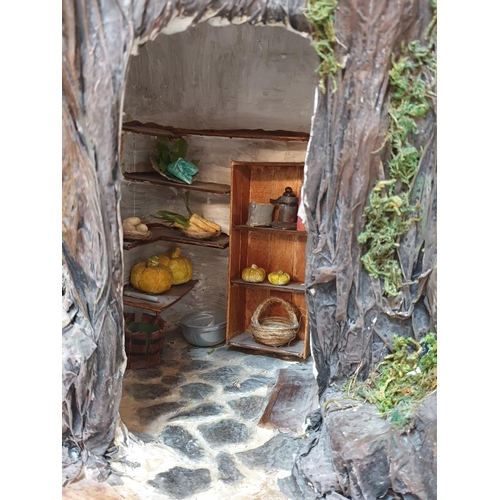 121 - Rustic Hobbit Doll House, Hand Made (DIY) Mini Hobbit House (Approx 82 x 63cm)