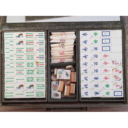 66 - Oriental Vintage Mahjong Set / Table Game