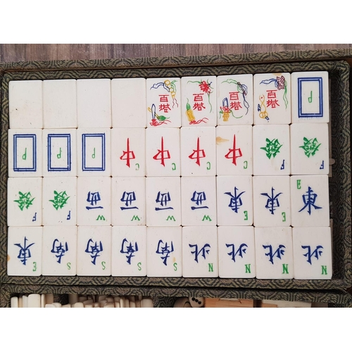 66 - Oriental Vintage Mahjong Set / Table Game