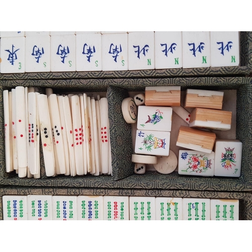 66 - Oriental Vintage Mahjong Set / Table Game