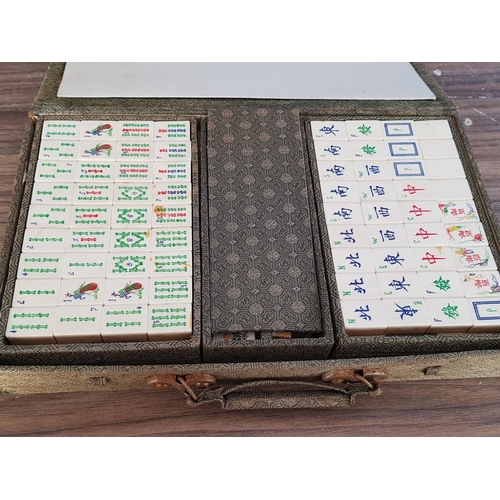 66 - Oriental Vintage Mahjong Set / Table Game