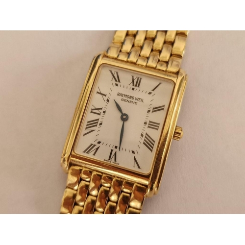 75 - 18ct Gold Raymond Weil Toccata Wrist Watch on 18ct Gold (.750) Bracelet Strap, Quartz Movement * Run... 