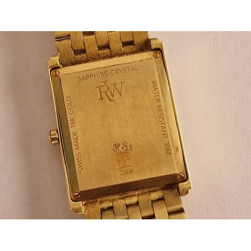 75 - 18ct Gold Raymond Weil Toccata Wrist Watch on 18ct Gold (.750) Bracelet Strap, Quartz Movement * Run... 