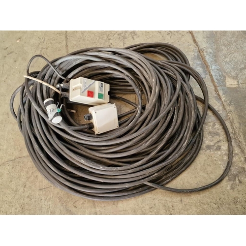 78B - Approx. 70m of 4 x 2.5mm Electrical Cable, with D.O.L Starter Switch