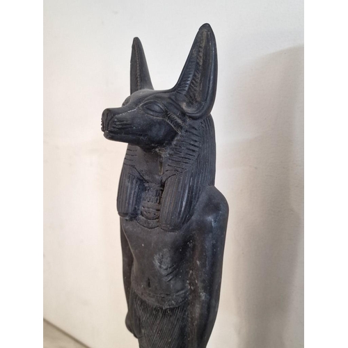 719 - 2 x Egyptian Statues; Anubis, the God Of Death and Sekhmet, The Goddess of Destruction and Healing, ... 