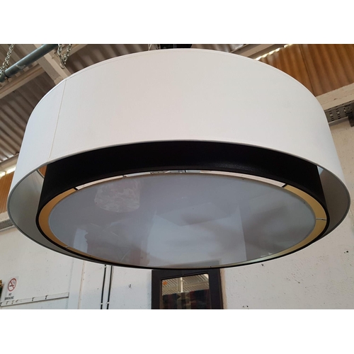 725 - Large Modern Black and White Hanging Light (Ø65cm), (Un-Tested)