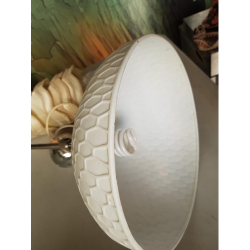 729 - Assorted Lights and Lamp Shades Collection of 2 x Hanging with Ceramic Lamp Shade, Table Lamp, Wood ... 