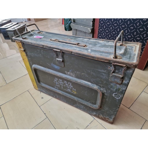 745 - Metal Military Artillery Box, (Approx. 60 x 16 x 40cm)