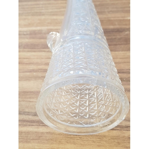 828 - Georgian Cut Glass Horn Ornament (L:45cm)