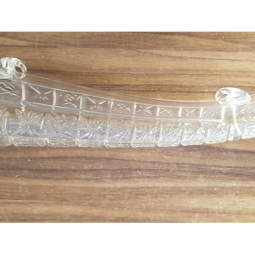 828 - Georgian Cut Glass Horn Ornament (L:45cm)