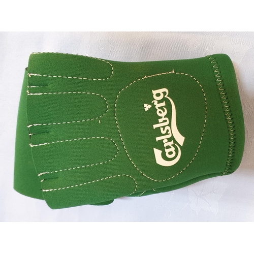 99 - Carlsberg Glove Can  with Glass Cooler