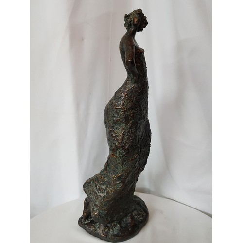 5 - Woman Sculpture by Alice Heath Bronze Effect (H:44cm)