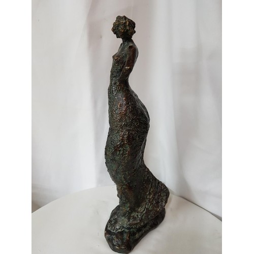 5 - Woman Sculpture by Alice Heath Bronze Effect (H:44cm)