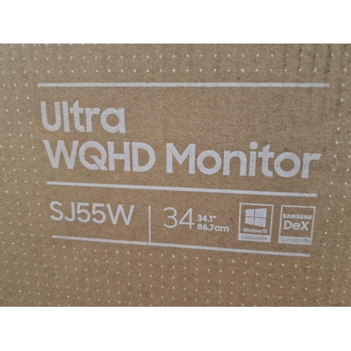 107 - Samsung 34.1'' Ultra Wide 3440 x 1440 HD LED Monitor, (Model S34J550WQR), Unused in Box

Nb. Main Ph... 