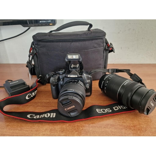 183 - Canon EOS 450D Digital SLR Camera, with Additional Lenses; 18-55mm, 55-250mm & EF-S 18-55mm, Togethe... 