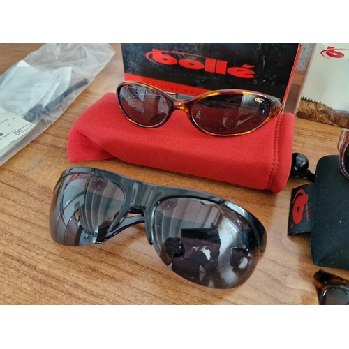 67 - Collection of 3 x Children's and 1 x Adult Assorted BOLLE Sunglasses in Soft Cases & 3 Original Boxe... 